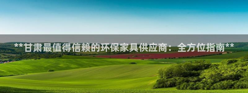 杏耀平台登录：**甘肃最值得信赖的环保家具供应商：全方位指南