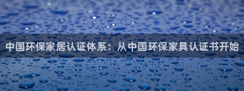 杏耀登陆：中国环保家居认证体系：从中国环保家具认证书开始